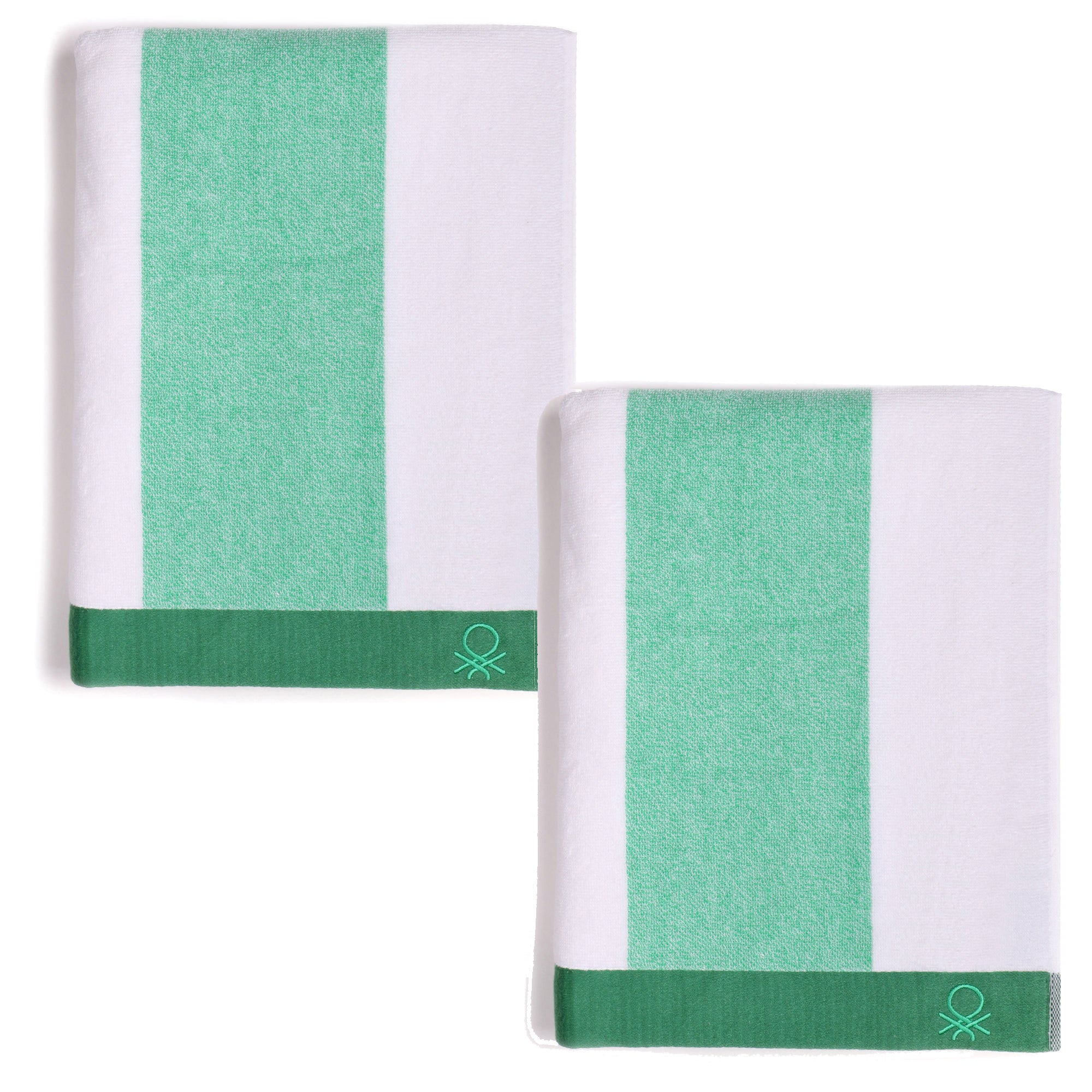SET TELO MARE 90X160CM 450GSM SPUGNA 100%COTONE VERDE CASA
