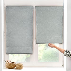 Store Bateau Magnétique à Œillets Lurex Avec Crochets - Argenté Gris 60 X 130 Cm