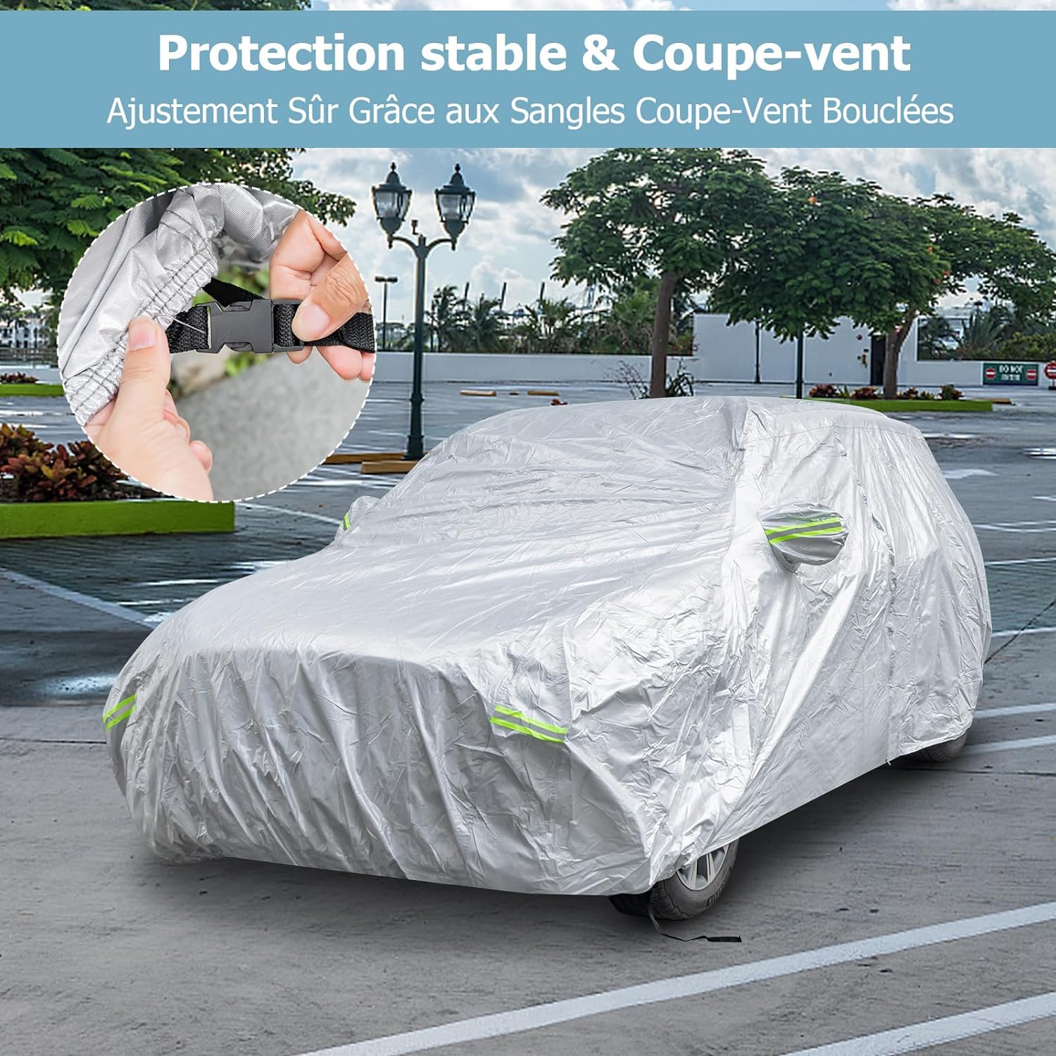 Copertura for auto universale in plastica completa 10 confezioni singole usa e getta 3,8 x 6,6 m Dimensioni protezione antipioggia for la maggior parte delle berline per principianti