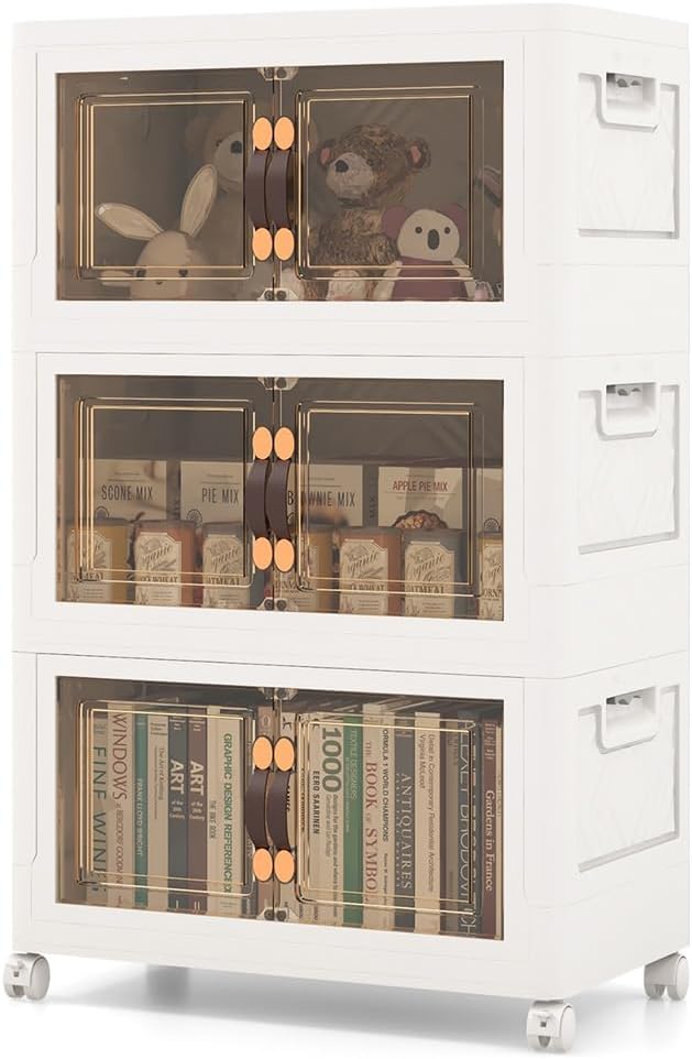 AUN Boîte De Rangement Empilable - Boîte De Rangement Pliable De Grande