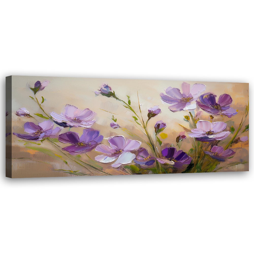 Obraz na płótnie, Kwiaty Fioletowe Rośliny Natura 150x50