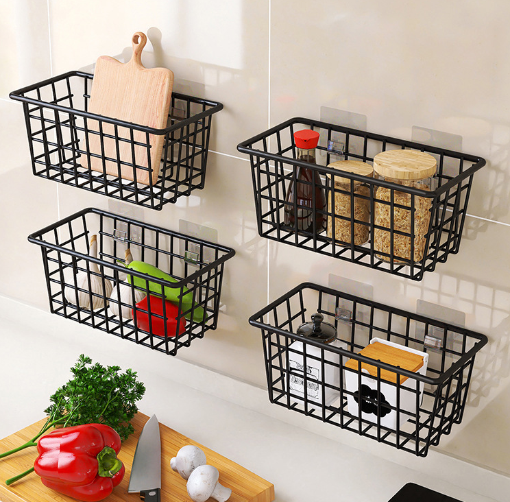 Lot De 3 Panier De Rangement Métal, Auto Adhésif Étagère Salle De Bains Douche Serviteur Douche Rangement Organiseur Pour Salle De Bains Cuisine | Leroy Merlin