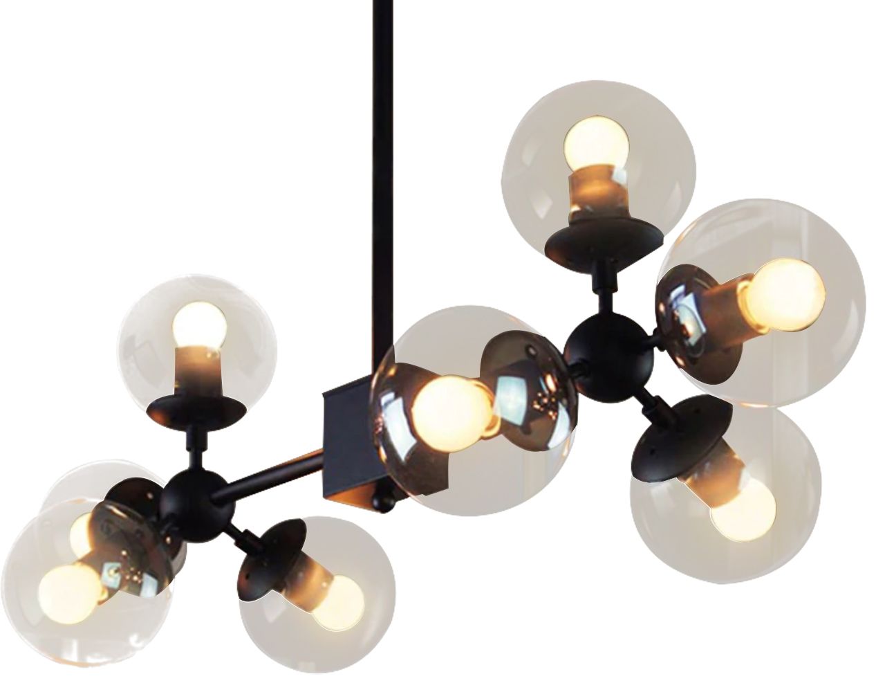 Lampa Sufitowa Wisząca Toolight App269-8C Czarny