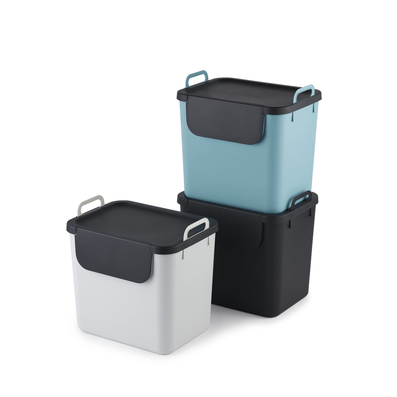 Contenitore Rifiuti EN 840 Gardivo Pattumiera Da 120 Litri, Bidone Dei Rifiuti Con 2 Ruote Contenitore Rifiuti Con Coperchio E Manici - 2