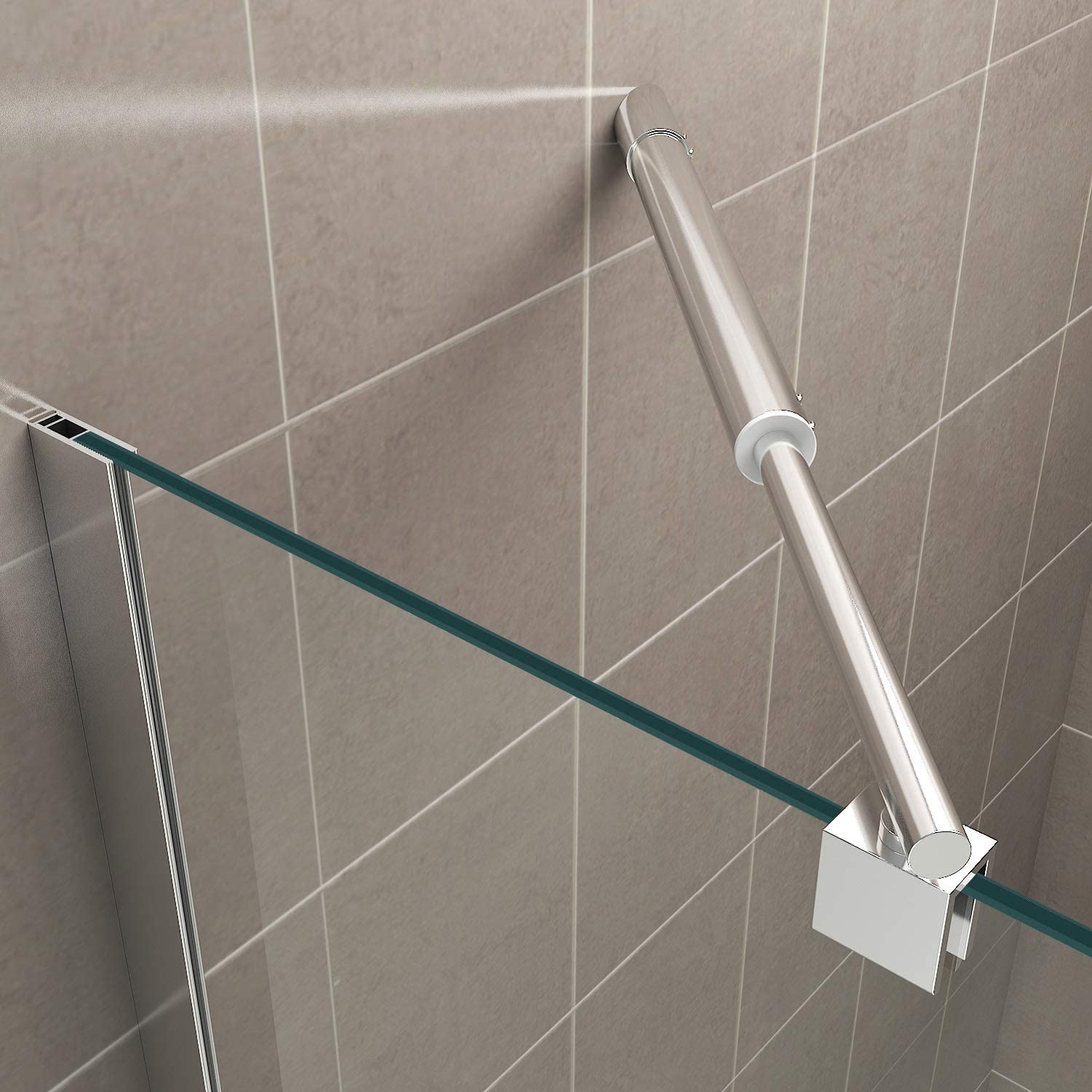 Cabina doccia 80x100 cm altezza 180 cm porte a battente - 5