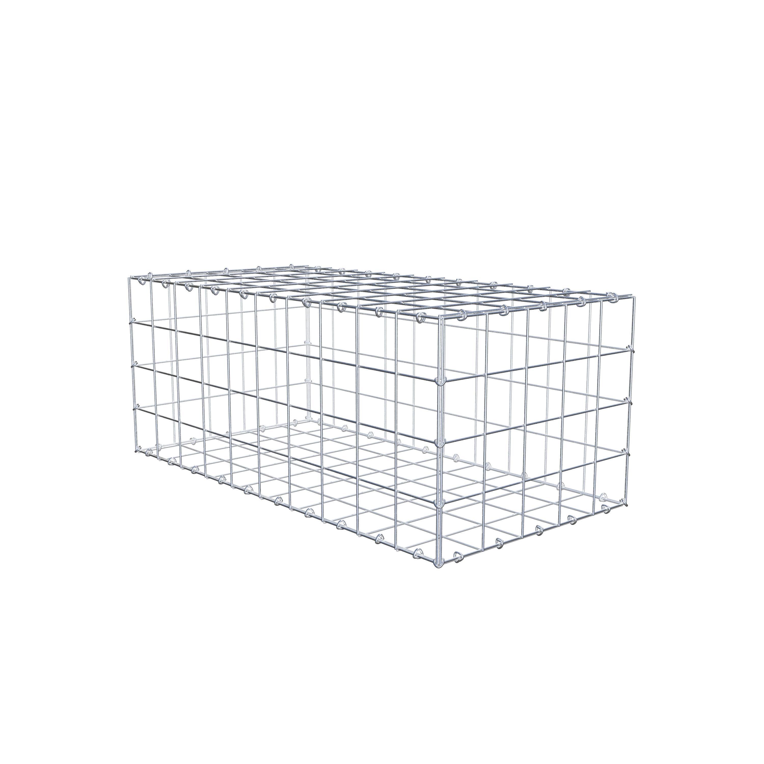 Gavión de acero galvanizado 100x40x50cm (LxAxP), malla 10 x 10cm, Anillo en C, jaula metálica para muro o jardín - 7