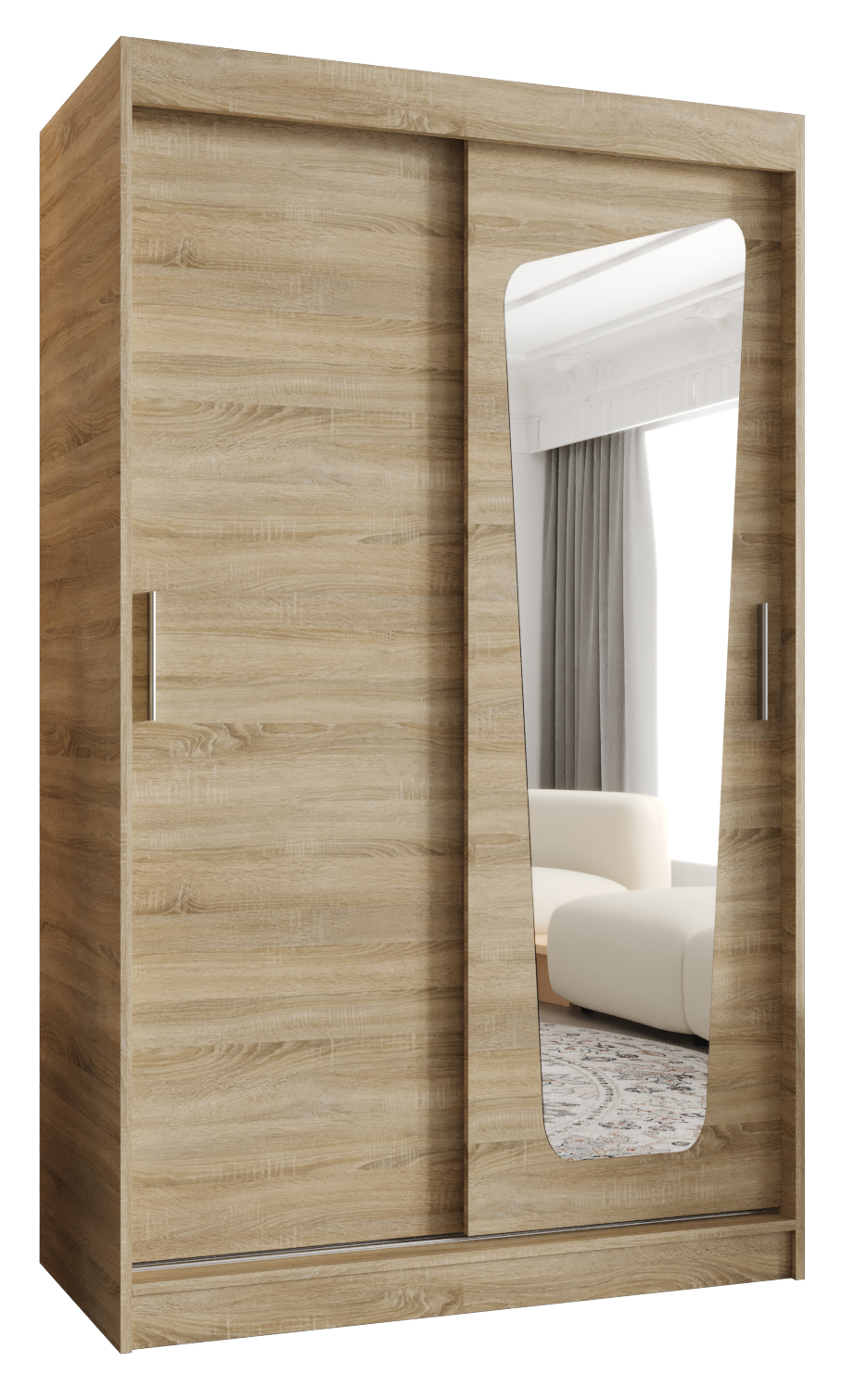 Szafa przesuwna garderoba MOKA 120 x 62 x 200 cm Sonoma - Abiks Meble