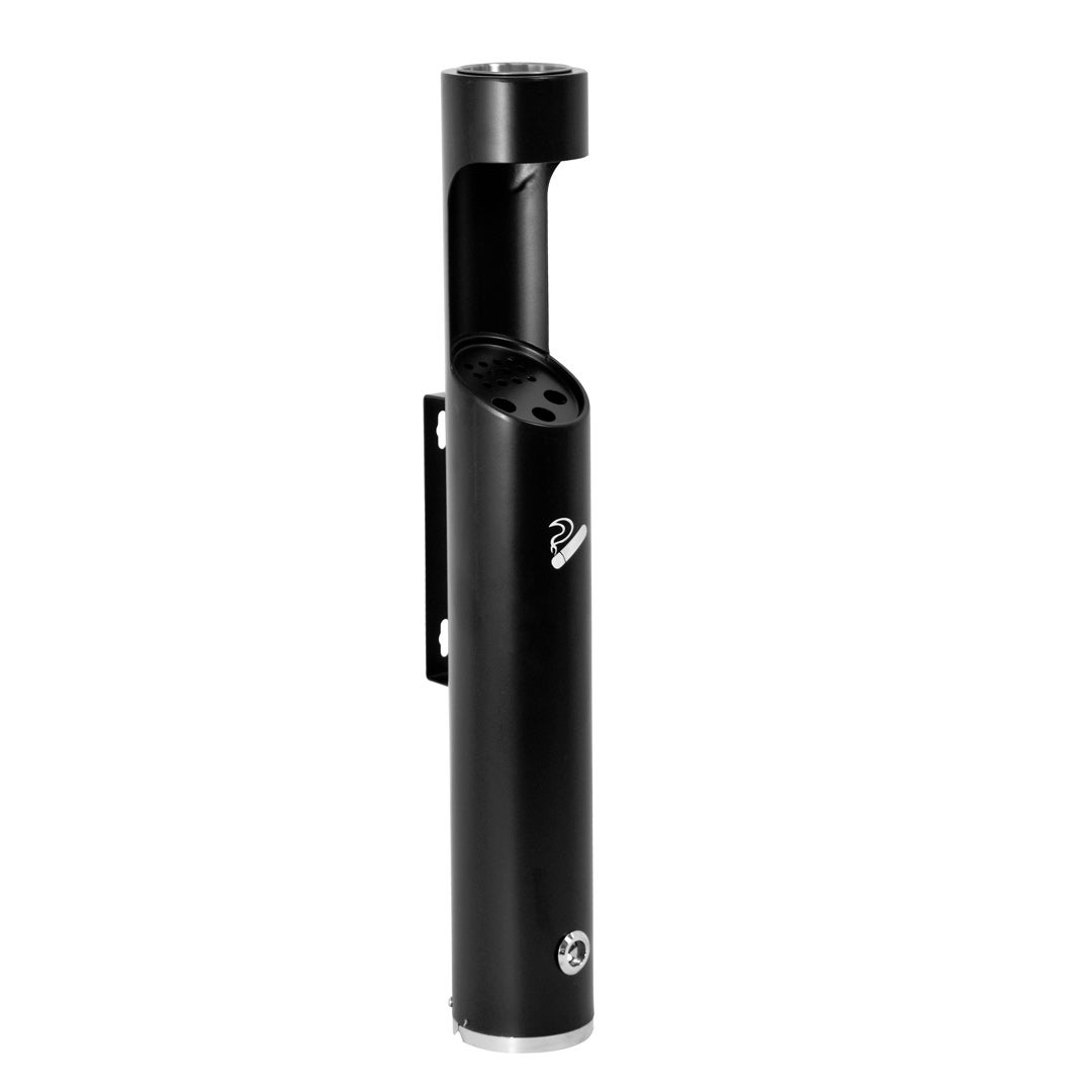 Danieli store | cenicero de pared para exterior negro | cenicero de pared con llave de seguridad | 3 l