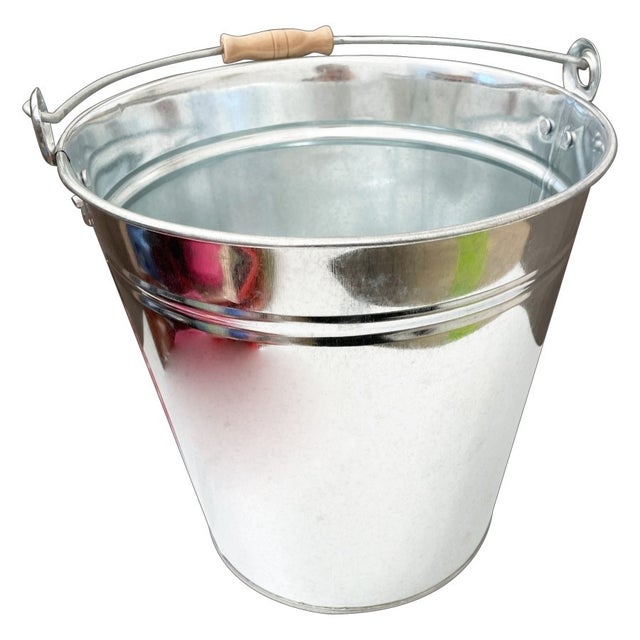 Set 6 Secchi In Metallo Galvanizzato - Per Ghiaccio, Birra, Fiori, 17.8 Cm, 2.9 Litri - Foto 7