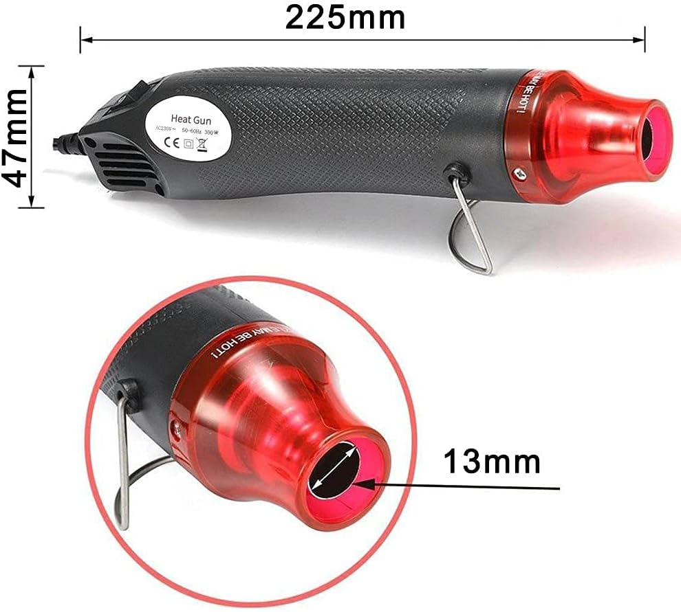 10pcs Décapeur Thermique Mini, Pistolet à Air Chaud Petit 300W Chauffage Rapide pour D'emballage Rétractable le Gaufrage Séchage de la Peinture du - 2