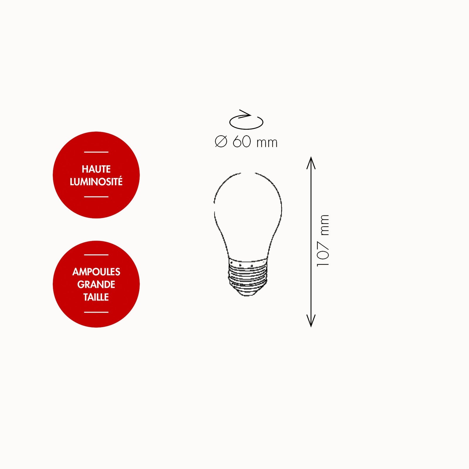 Ampoule E27Ampoules opaques A60 - 11 LED SMD - globles incassables - haute luminosité - 2