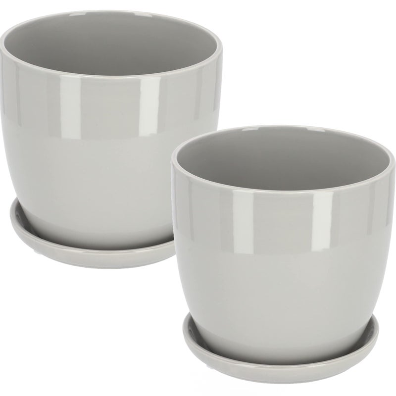 2x doniczka 13 donica osłonka ceramiczna podstawka - KOTARBAU