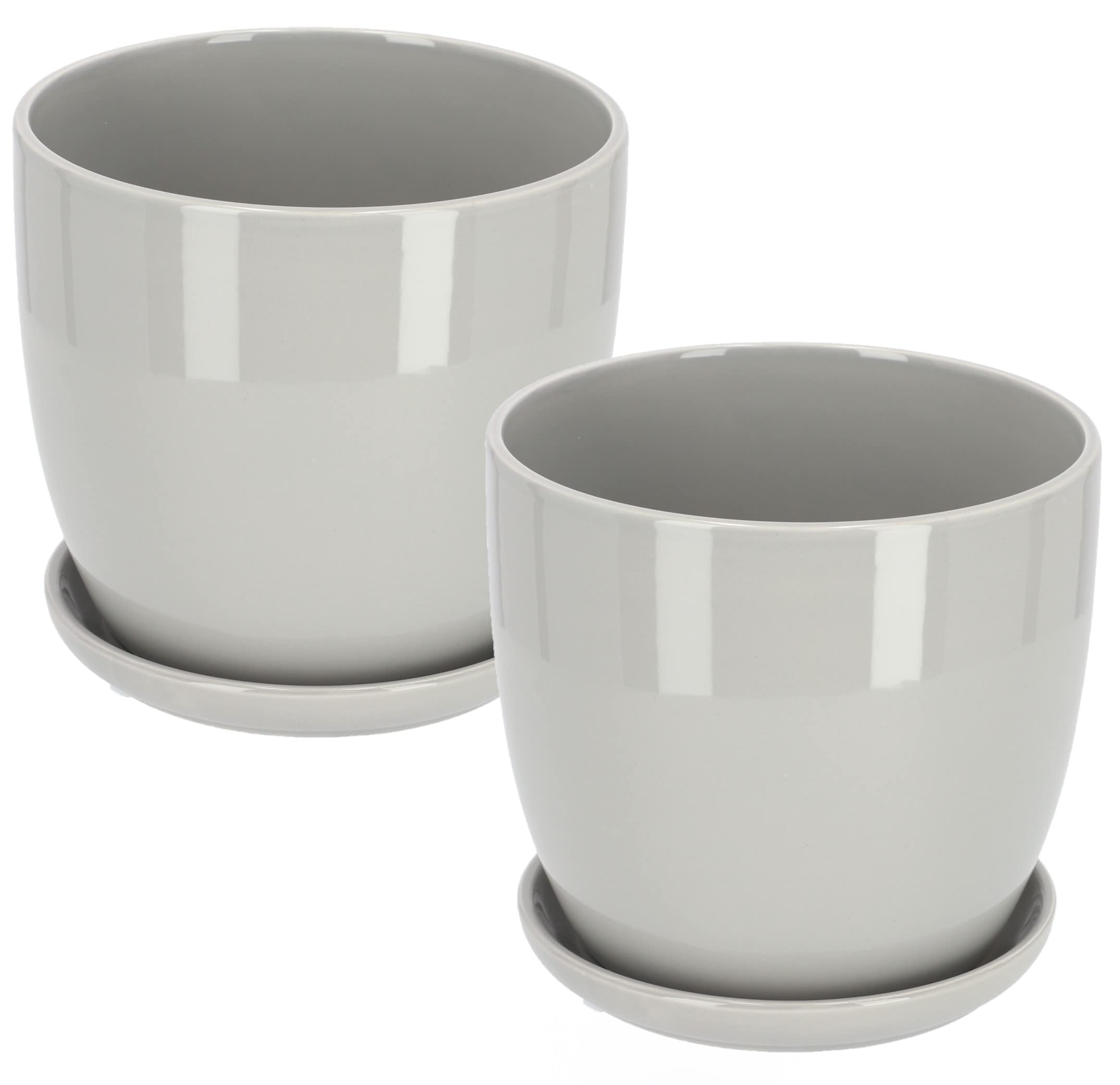 2x doniczka 13 donica osłonka ceramiczna podstawka - KOTARBAU