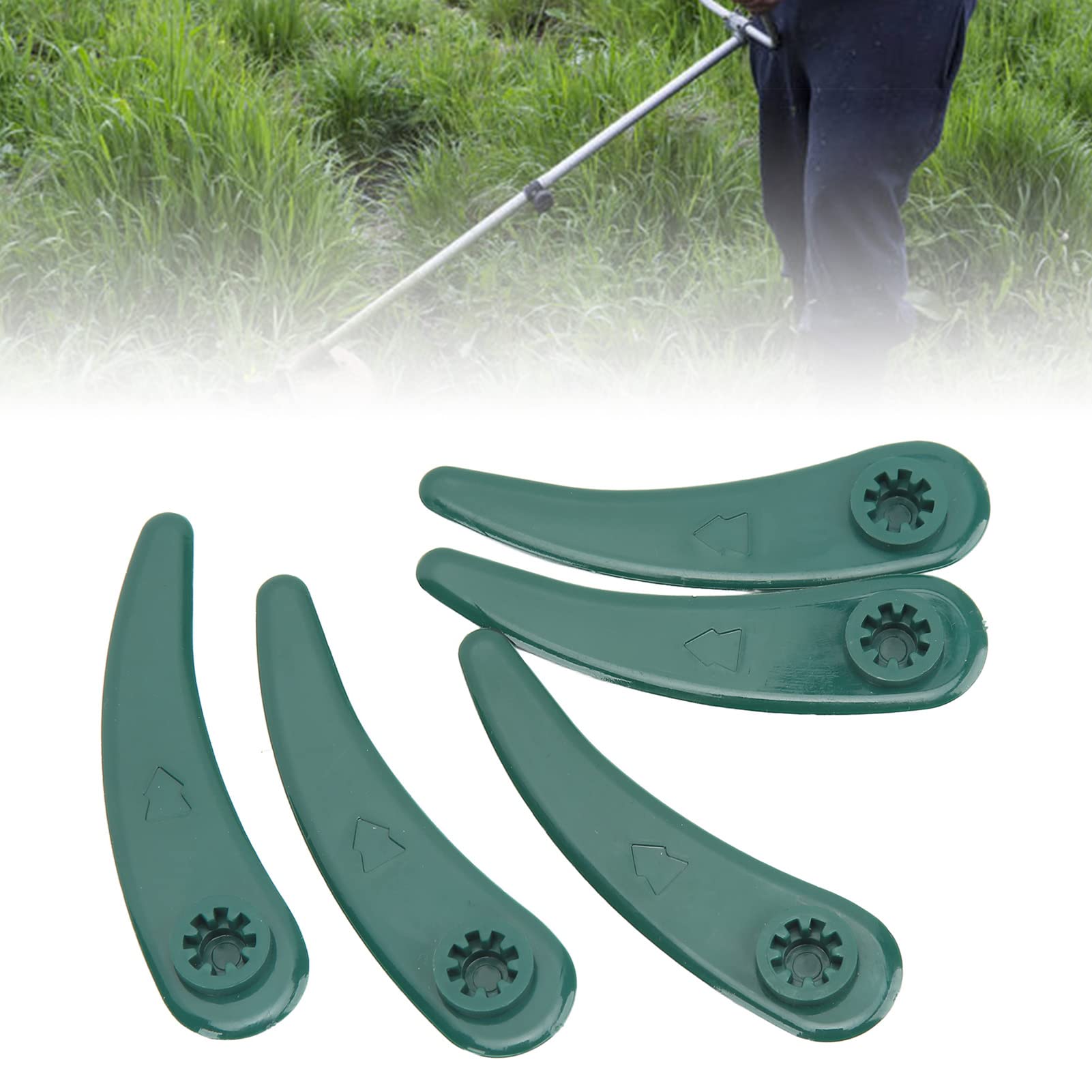 Lot de 25 lames en plastique pour tondeuse à gazon, coupe rapide, nettoyage séparé de l'he - 8