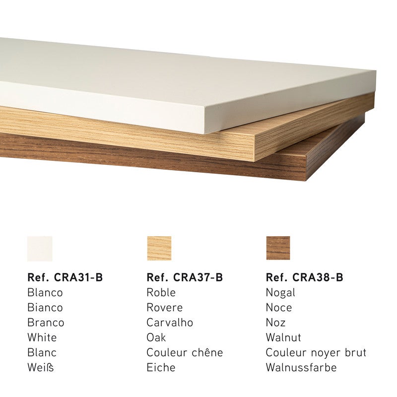 ARREGUI Basic CRA37-B Plateau, plan de travail pour poubelle de recyclage ARREGUI Basic et ARREGUI Vario, installation facile avec adhésif, chêne - 3