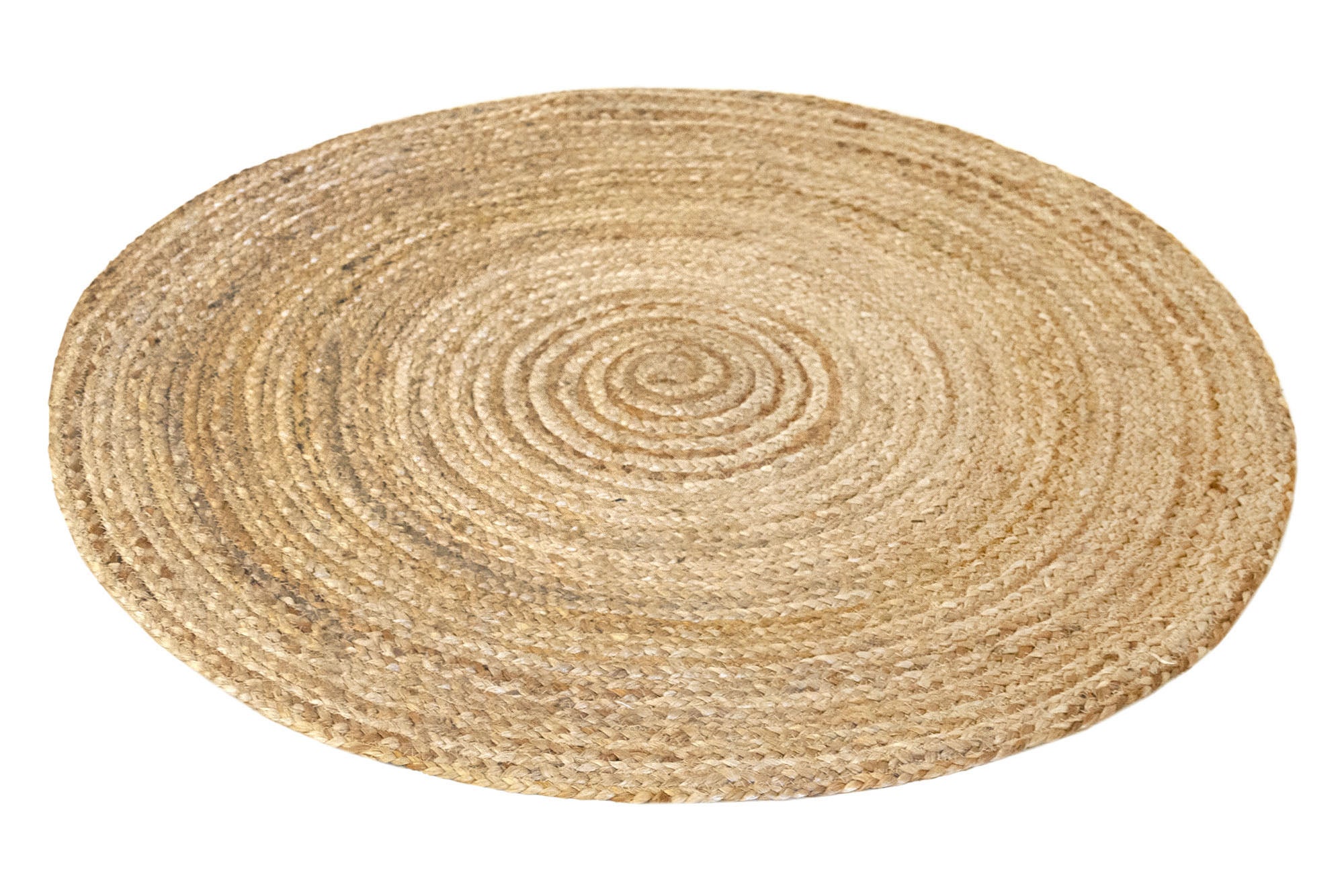 Hamid - Lot de tapis ronds en jute naturel ALHAMBRA 100x100cm - Tapis pour salon, chambre et salle familiale - 3