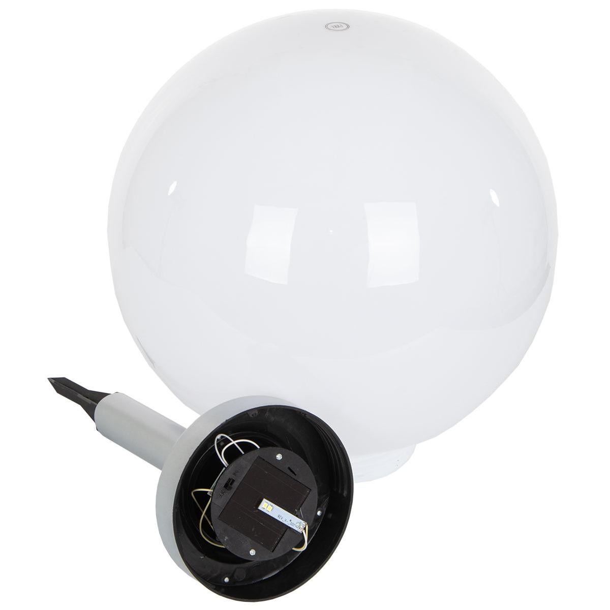 Ogrodowa lampa solarna kula mleczna średnica 30 cm - 3