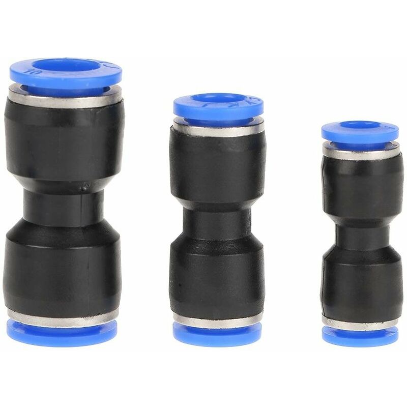 30 szt. Złączki pneumatyczne proste 10mm 8mm 6mm Złączki do węży Wtykowe złącze Proste pneumatyczne Złączki mocujące szybkozłączne