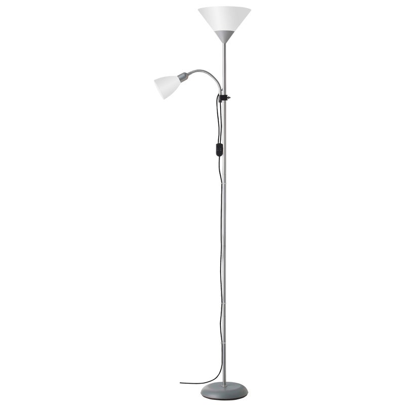 BRILLIANT Zewnętrzna lampa ścienna Hally 2 płomienie srebrna | 2x PAR51, GU10, 18W, odpowiednia do lamp reflektorowych (brak w zestawie)
