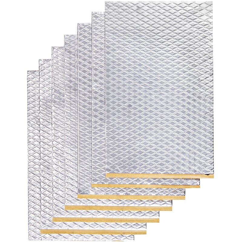 Mata samochodowa dźwiękochłonna, termoizolacyjna, wodoodporna i ognioodporna, 23 x 40 cm, 7 arkuszy białej taśmy klejącej