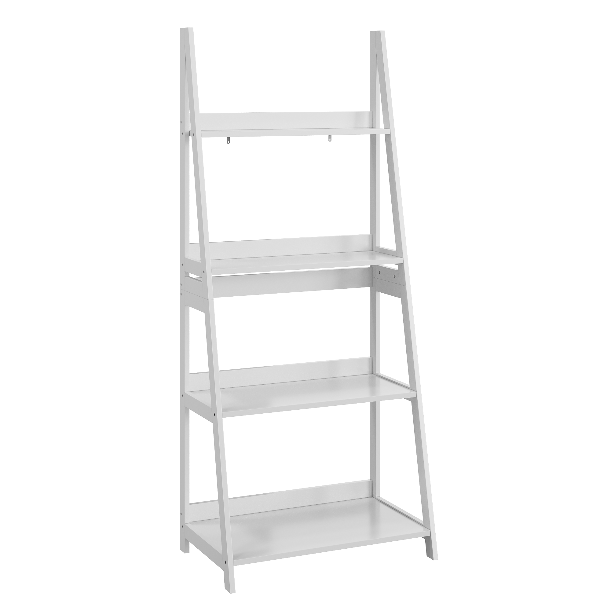Étagère échelle 63x39x150 cm, présentoir, étagère à 4 niveaux, étagère de rangement, pour salle de bain/bureau/salon, blanc - 9