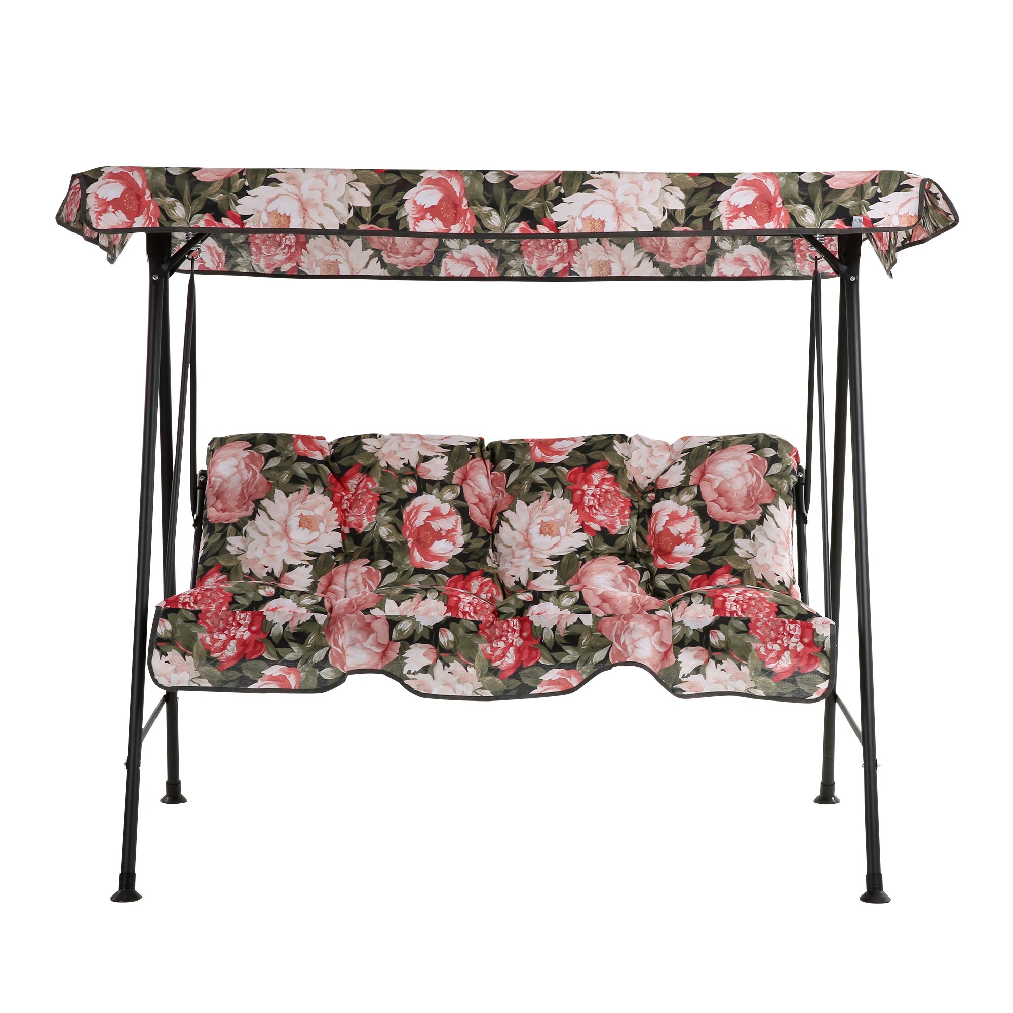 Huśtawka ogrodowa Tora Black Edition piwonie PATIO