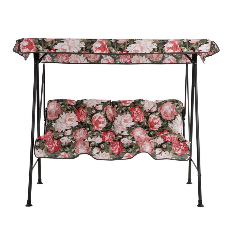 Huśtawka ogrodowa Tora Black Edition piwonie PATIO