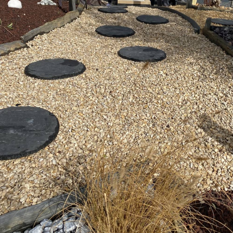 Gravier roulé calcaire beige 5/15 mm - Big Bag 1T (16 m²) - Beige - 6