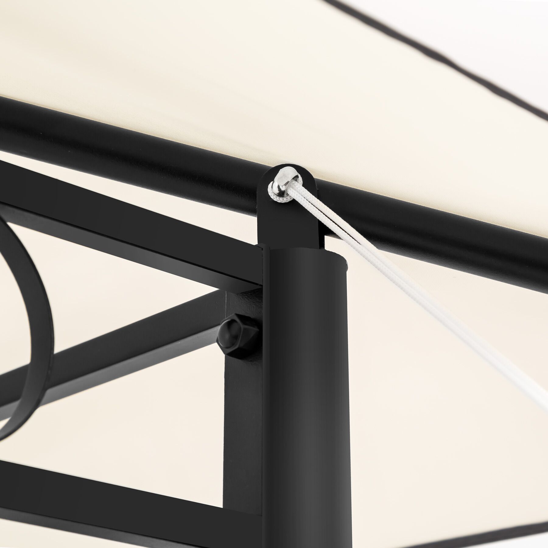 Tonnelle 4 x 3 m toit hydrofuge protection UV crème - 8