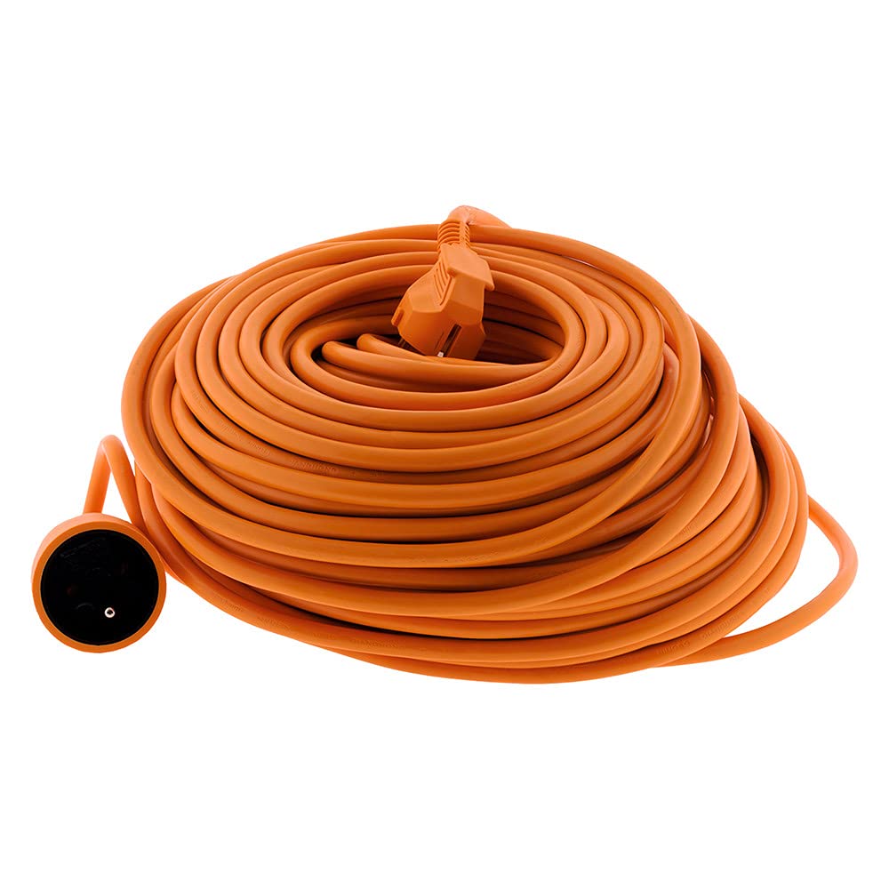 Zenitech Verlängerungskabel 3 M – 16A, 2P+E, Mit Extraflachem Stecker, Schwarz