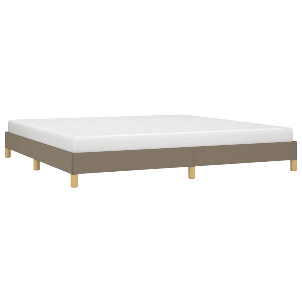Cadre de lit sans matelas taupe 200 x 200 cm tissu - 3