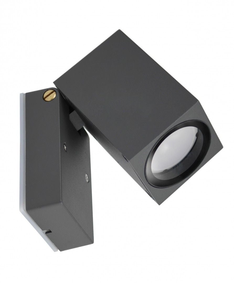 Kinkiet zewnętrzny Mini ciemnoszary 1xGU10x35W wym: 10x6,6x9,2 cm IP44 SU-MA