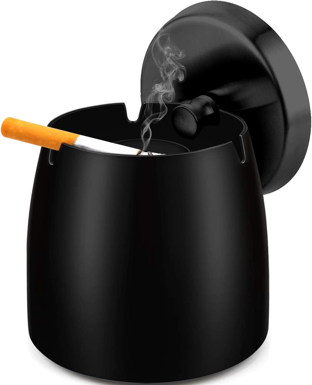 Popielniczka, popielniczka zewnętrzna z pokrywką, popielniczka wewnętrzna, popielniczka zamknięta, wiatroszczelna popielniczka z pokrywką