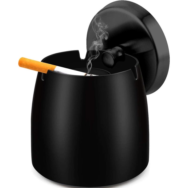 Popielniczka, popielniczka zewnętrzna z pokrywką, popielniczka wewnętrzna, popielniczka zamknięta, wiatroszczelna popielniczka z pokrywką