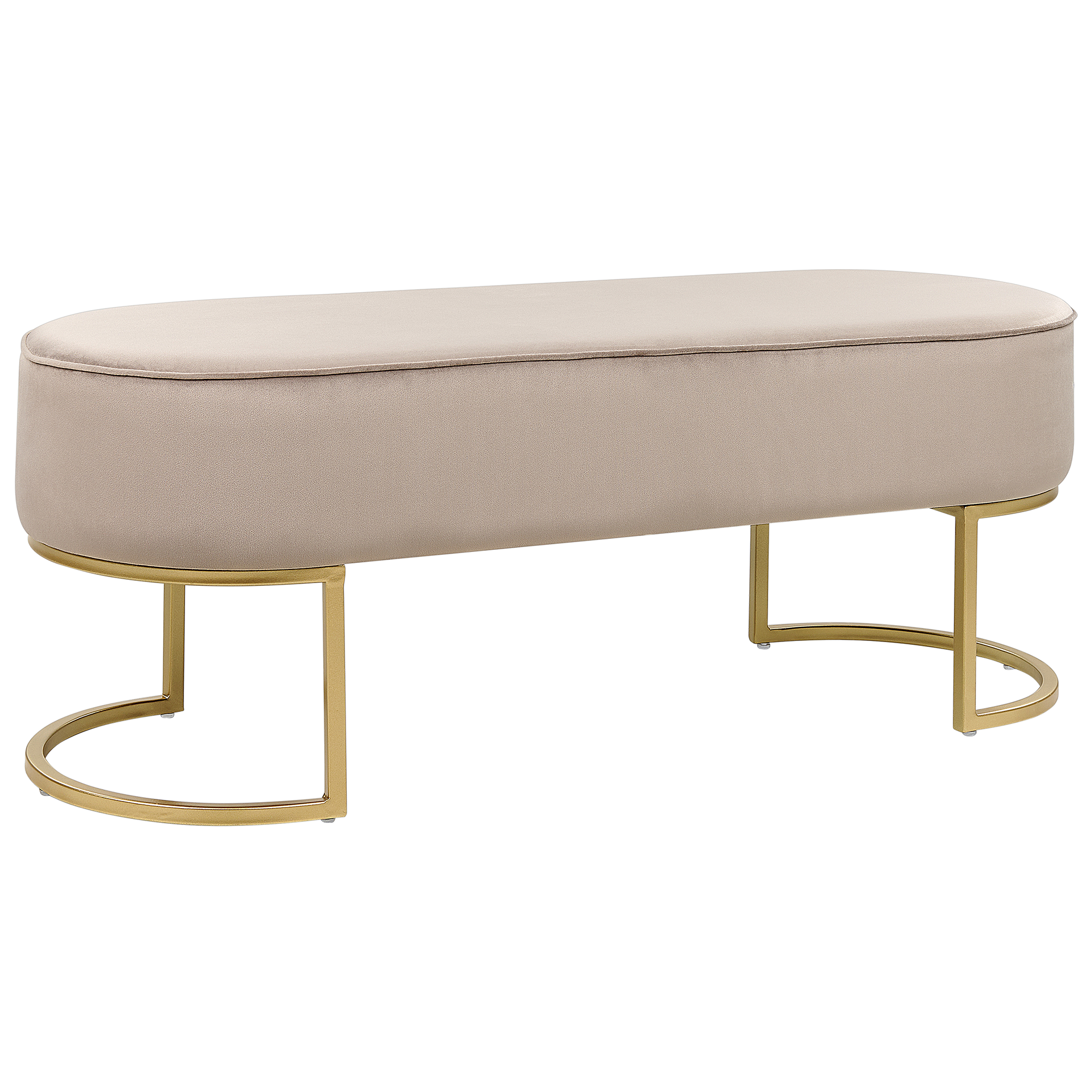 Beliani Banco Milry Terciopelo Beige , Leroy Merlin