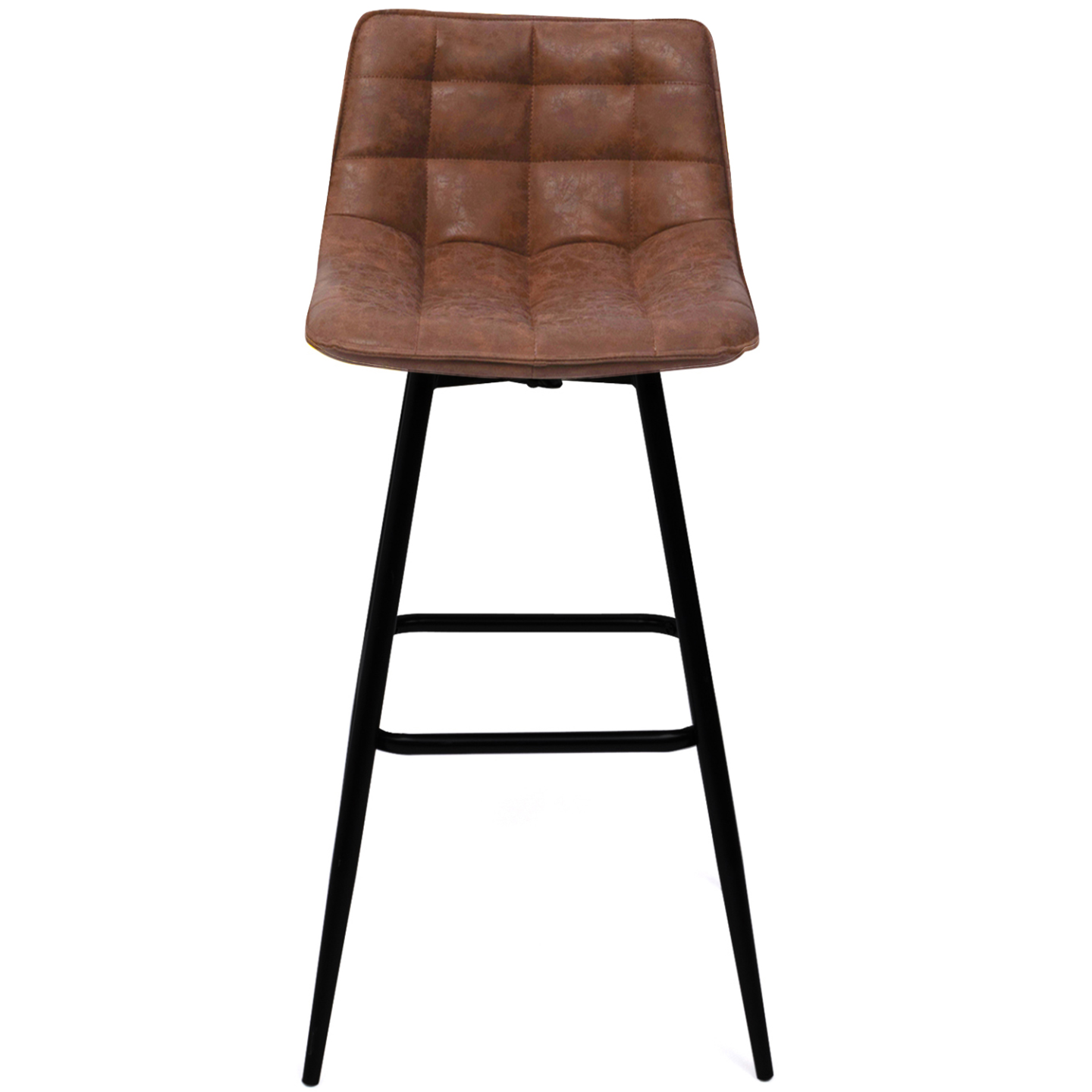 Lot de 4 tabourets de bar MADY marron vintage - 3