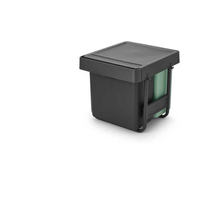 Brabantia Poubelles encastrables Sort & Go, 10 + 10 + 20 litres - Dark Grey