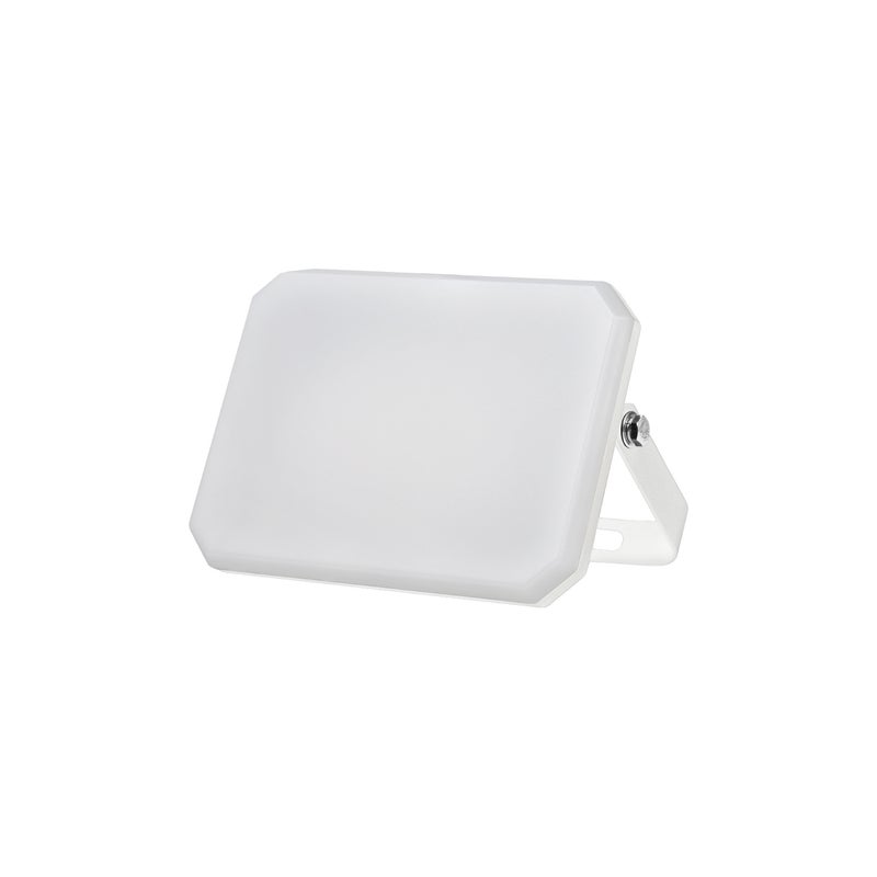 Biały reflektor LED zewnętrzny 230V 20W 4000K mleczny klosz 2000lm 112x80x25,5 mm