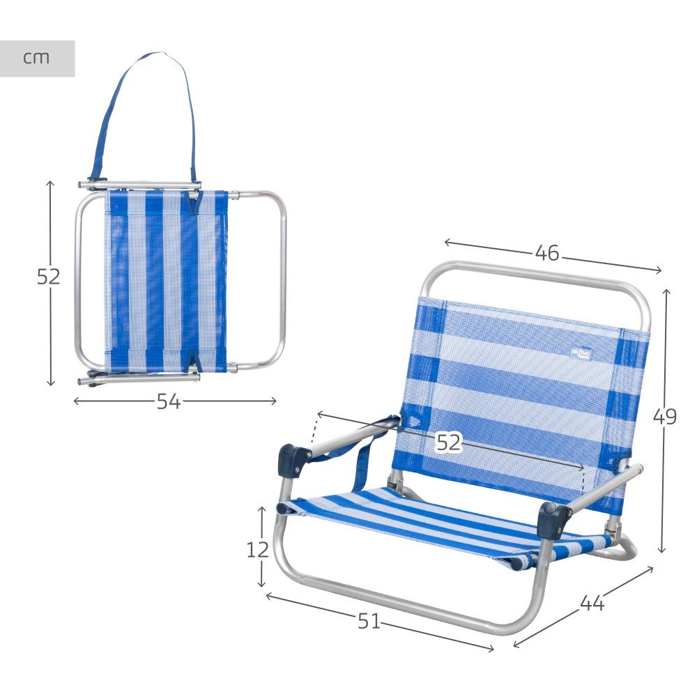 Petite chaise de plage pliante avec harnais d'épaule Aktive - 4