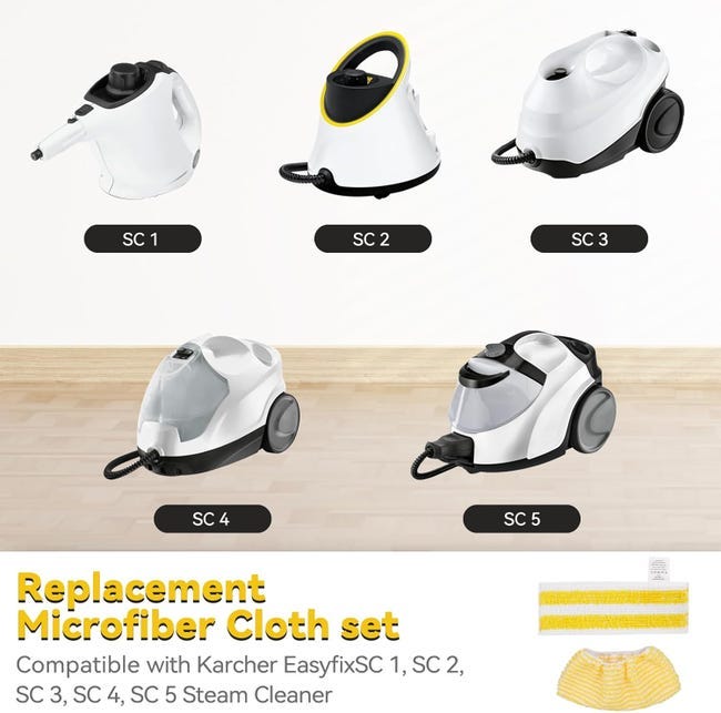 Noaxylic 3 Pezzi Panni in Microfibra Compatibili con Karcher, 2 Pezzi Noaxylic 3 Pezzi Panni in Microfibra Compatibili con Karcher, 2 Pezzi
