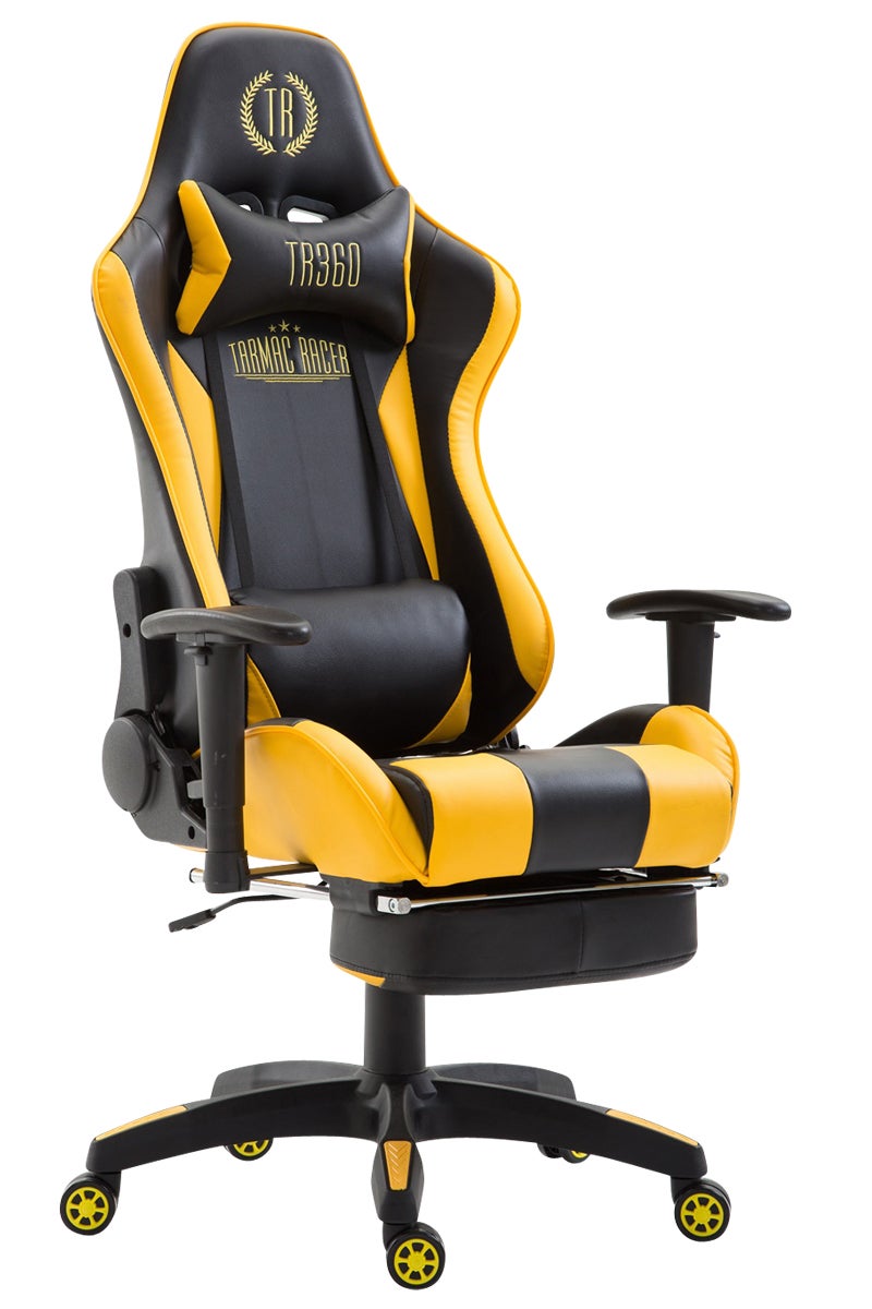 Silla Racing Boavista En Cuero Sintético | Silla Gaming Con 2 Cojínes Removibles I Silla Gamer Regulable En Altura & Con Ruedas I Color
