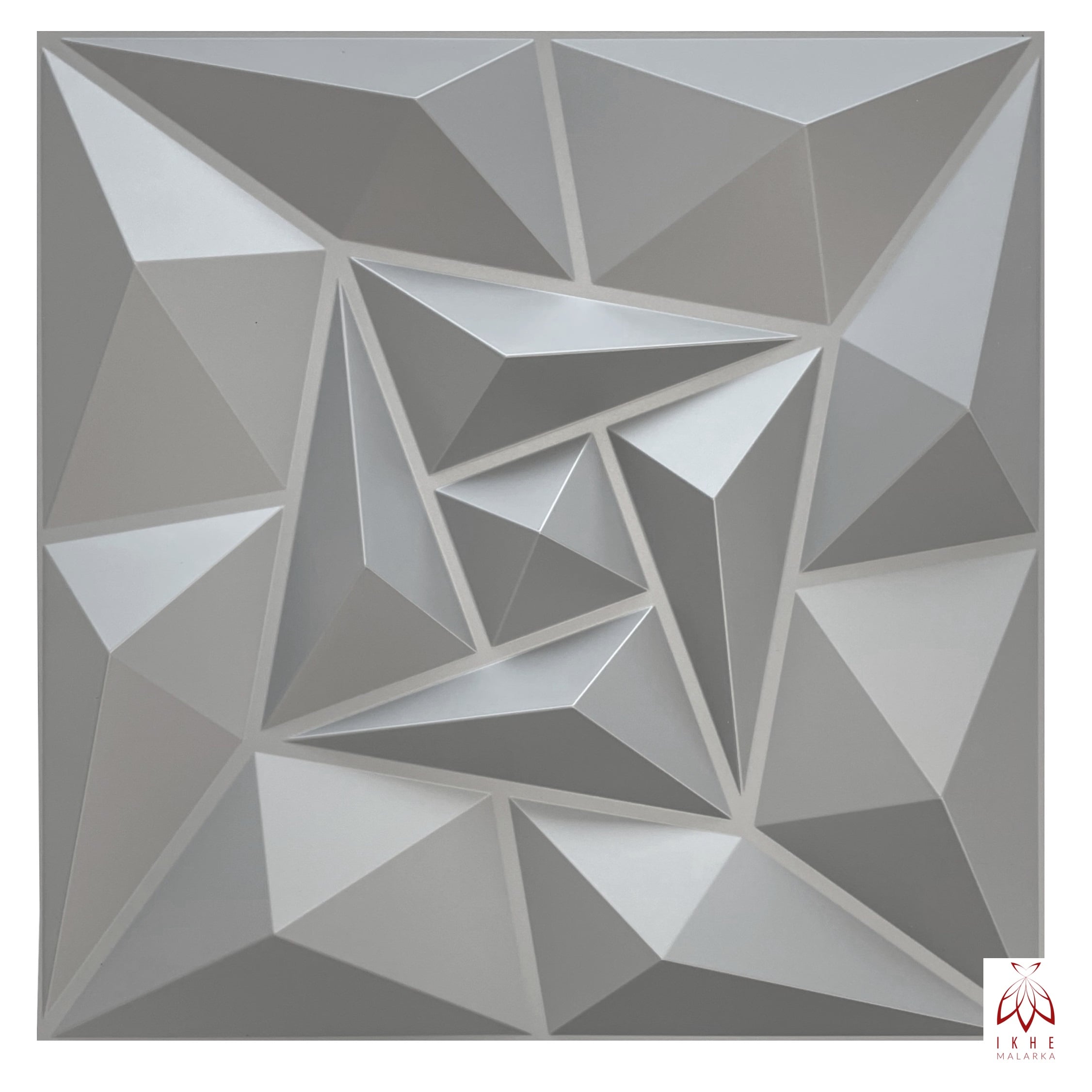 Lot De 50 Panneaux Muraux 3D Carrés 30 X 30 Cm Decoration Murale Interieure En Pvc Resistant Au Feu Avec Accent Diamant Pour Decoupe Creative Blanc 88860481