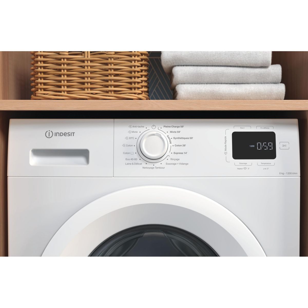 Lave linge hublot INDESIT IM642MYTIMEFR - 5