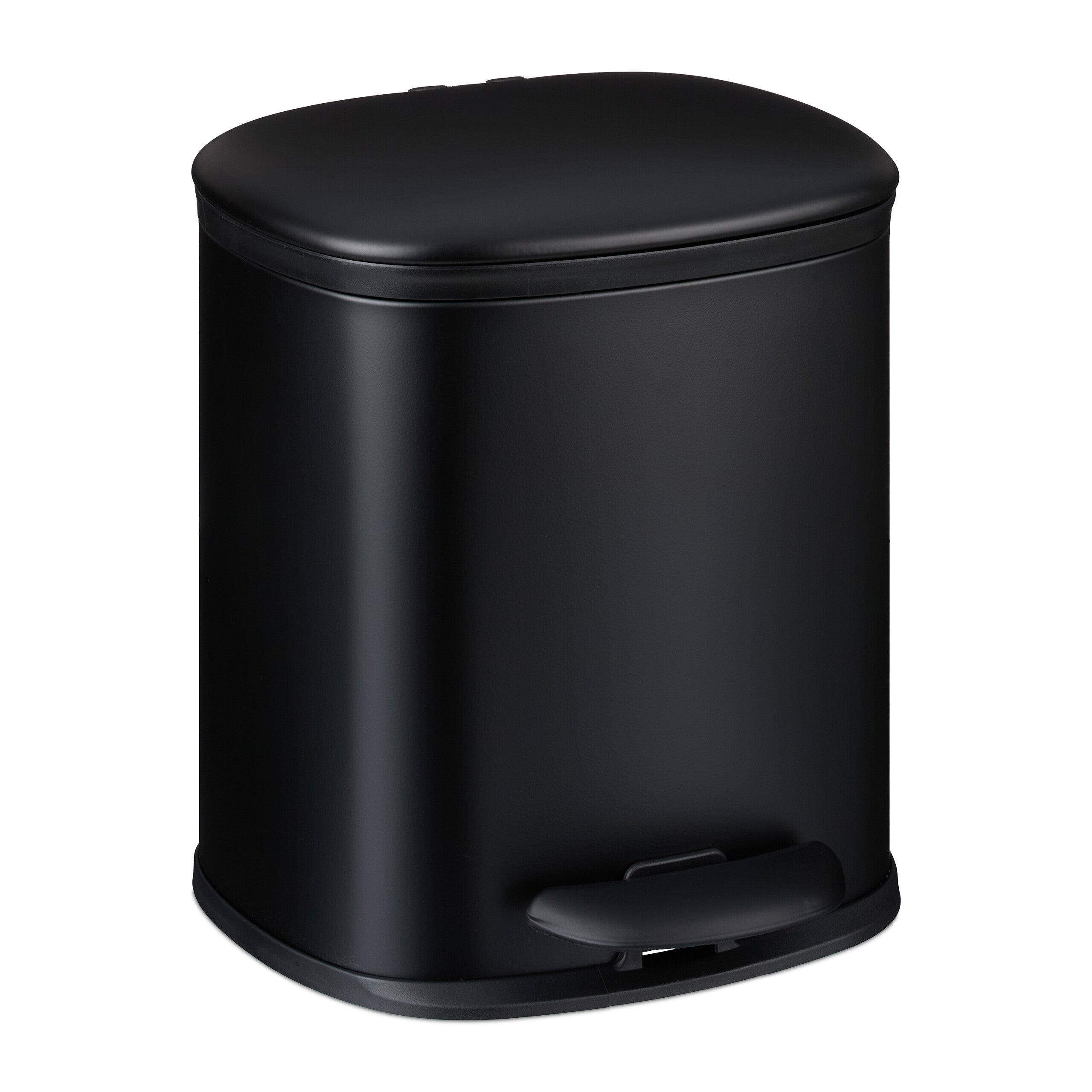 Lot De 2 Corbeilles à Pédale Carrées - Harbour Housewares 3L - Acier Inoxydable Noir - Salle De Bain