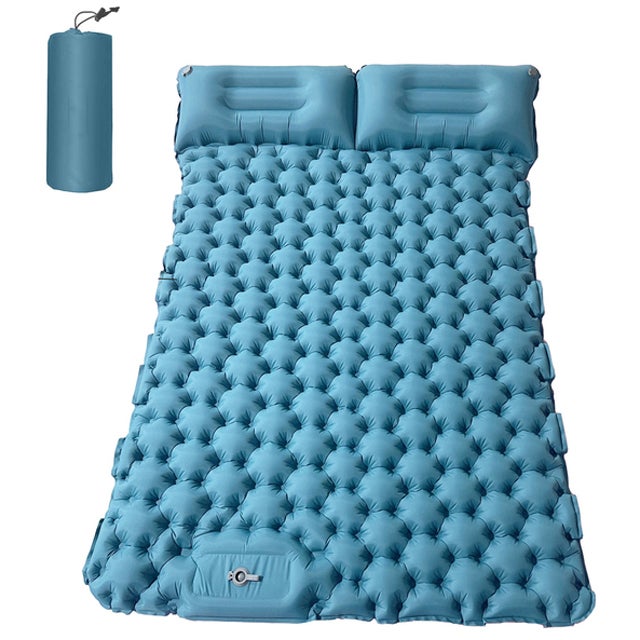 Matelas Gonflable Ultraléger Avec Oreiller 195x55cm - 5cm Épaisseur Pour Camping Et Randonnée