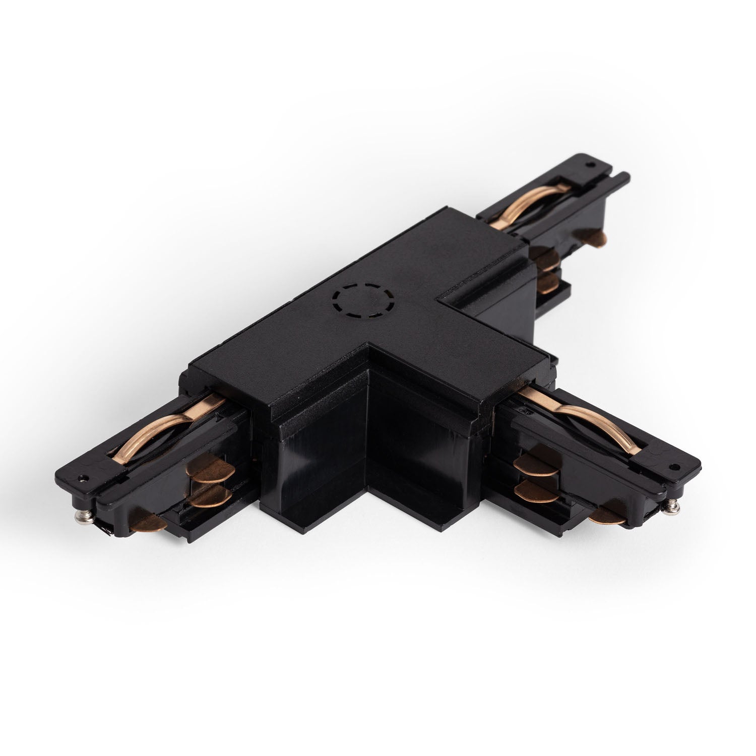 Connecteur En T Noir Pour Rail D'éclairage Triphasé - SILAMP - Prolongation Linéaire Ou Perpendiculaire
