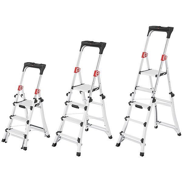 Escabeau télescopique 3 à 5 marches- Hauteur max. de travail 3.10m - 8795-001 - 6