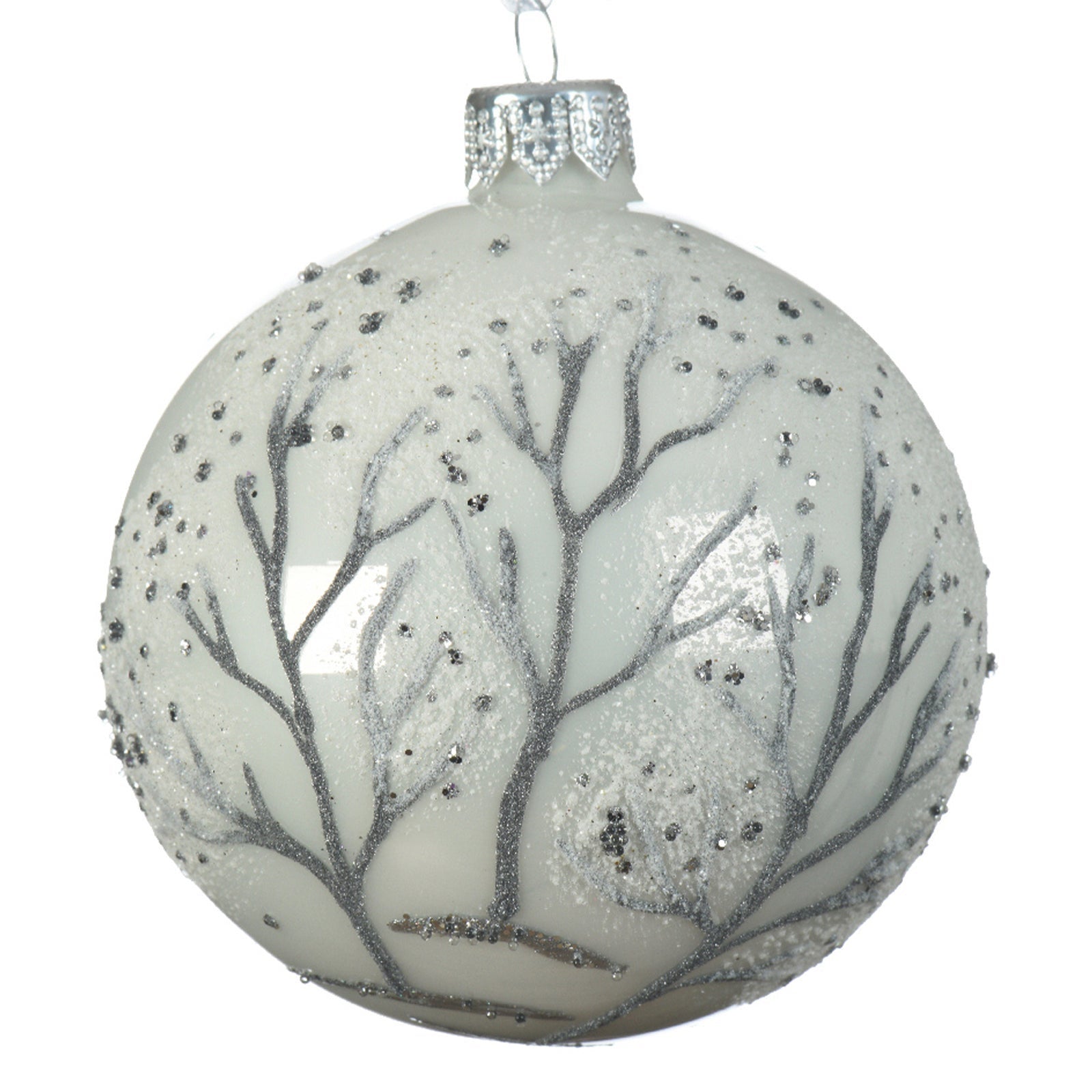 Set 6 Palline Di Natale In Vetro Trasparente | Diametro 8cm | Decorazioni Albero Di Cristallo