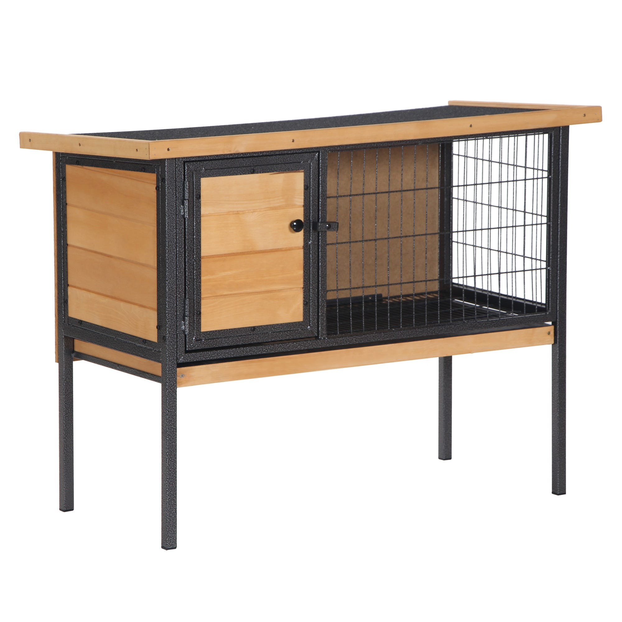 Liste Animaux Rongeurs Cage à lapins en bois sur pieds 91,5 x 45 x 70 cm avec toit ouvrable ...