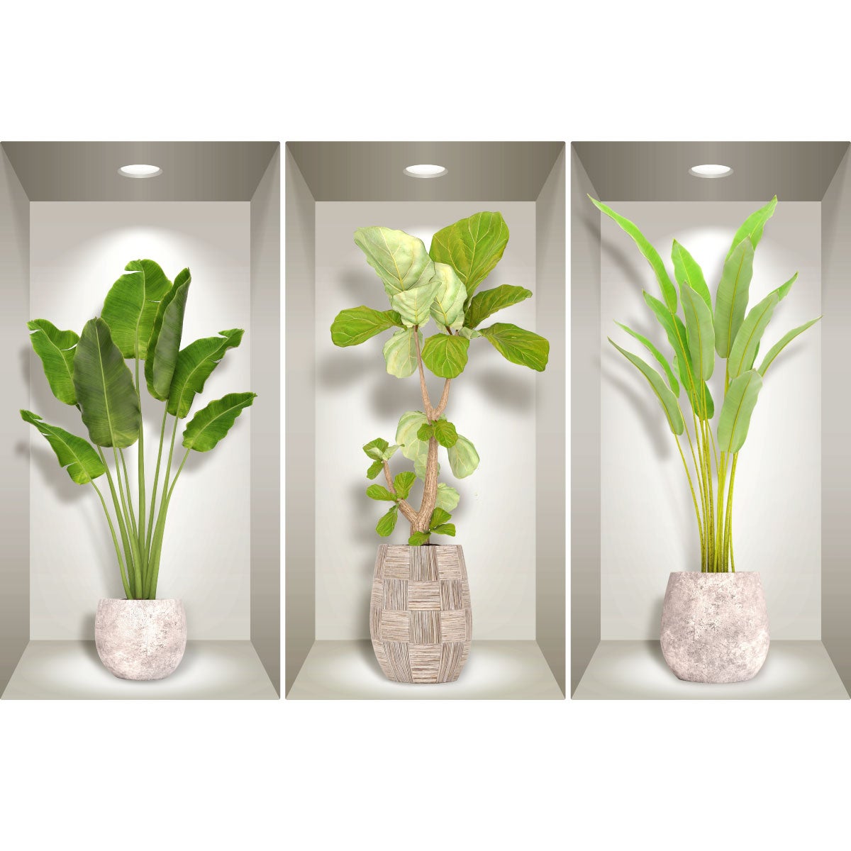 Adesivo effetto 3D banana - Sticker adesivo - adesivi murali - 60x90cm - 4